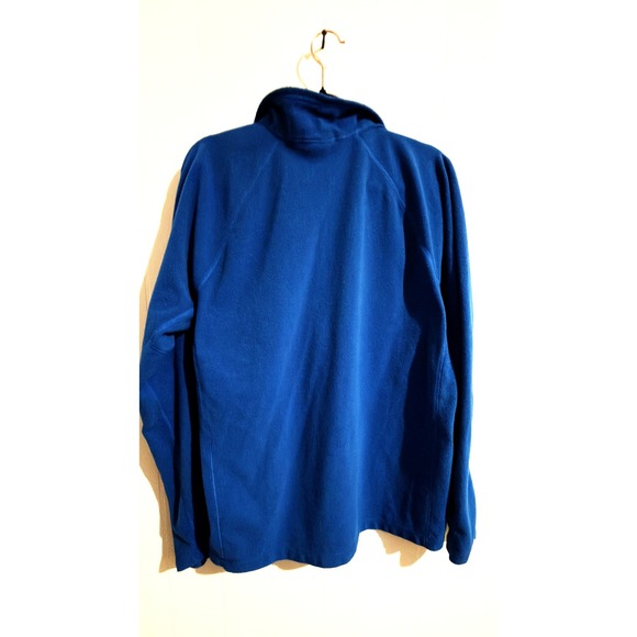 The North Face Mens Fleece 1/2 Zip Pullover Jacket Blue Gray Logo Size L - Picture 2 of 5